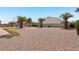 Desert landscaping and palm trees in the backyard, enhancing the property's outdoor appeal at 4573 Plaza De Vista St, Las Vegas, NV 89120