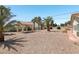 Backyard featuring a covered gazebo and multiple palm trees at 4573 Plaza De Vista St, Las Vegas, NV 89120