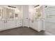 Elegant main bathroom with dual vanities and modern fixtures at 5588 La Sendas Ct, Las Vegas, NV 89122