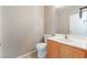 Neutral powder room with sink and toilet at 5844 Gushing Spring Ave, Las Vegas, NV 89131