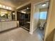 Bathroom featuring glass shower enclosure, toilet, and vanity at 6778 Goose Watch Ct, Las Vegas, NV 89139