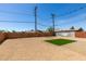 Expansive backyard with gravel landscaping, fenced perimeter, and small patch of artificial turf at 709 Rossmoyne Ave, North Las Vegas, NV 89030