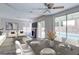 Dining room with a view of the pool and backyard at 7445 Shangri La Ave, Las Vegas, NV 89147