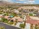 Expansive aerial view of a single-Gathering home, highlighting the lush landscaping and community at 8216 Tursi Lodge Ct, Las Vegas, NV 89131