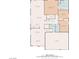 First floor plan with dimensions, including a living room, kitchen, dining area, and Primary bedroom with en-suite bathroom at 916 Bob Barney Ave, North Las Vegas, NV 89086