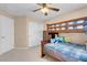 Bedroom featuring bunk beds and a sliding-door closet for plenty of storage space at 10135 Haymarket Peak Ave, Las Vegas, NV 89166