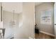 Welcoming entryway with a pendant light and a functional built-in desk at 10550 W Alexander Rd # 2179, Las Vegas, NV 89129