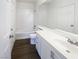 Clean bathroom featuring modern fixtures, tile flooring, and ample vanity space at 1405 S Nellis Blvd # 2087, Las Vegas, NV 89104