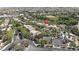 An aerial view highlights a home close to Paseo Verde Park and the community pool at 1861 Windward Ct, Henderson, NV 89012