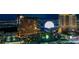 Gorgeous aerial view showcasing the illuminated Las Vegas Strip with iconic resorts and the MSG Sphere at 2000 Fashion Show Dr # 5509, Las Vegas, NV 89109