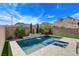 Backyard pool with a view of mountains on a sunny day at 2115 Noble Perch St, Las Vegas, NV 89138