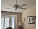 Bedroom features a ceiling fan, blinds, and decor at 2708 Hope Forest Dr, Las Vegas, NV 89134