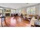 Stylish living area with hardwood floors, fireplace, and comfortable seating at 2801 N Rainbow Blvd # 102, Las Vegas, NV 89108