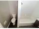 Functional bathroom offers a toilet, shower/tub combo, and sleek vanity at 30 Diamond Cir, Las Vegas, NV 89106
