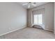 Spacious bedroom with neutral walls, carpet, and a recessed window seat at 3684 Mooncrest Cir, Las Vegas, NV 89129