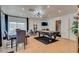 Game room with a pool table, dining table, and a mounted TV for leisure and entertainment at 3886 Green Leaf Dr, Las Vegas, NV 89120