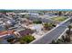 Aerial view of a neighborhood featuring several single-Gathering homes and nearby schools at 3905 Cherokee Ave, Las Vegas, NV 89121