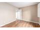 Bedroom with laminate floors and neutral wall colors at 3905 Cherokee Ave, Las Vegas, NV 89121