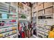 Organized closet with ample shelving and hanging space, ideal for efficient storage at 421 Malpaso St, Las Vegas, NV 89138