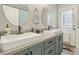 Stylish bathroom with double vanity sinks and modern fixtures provides a spa-like experience at 4813 Canadian Dr, Las Vegas, NV 89130