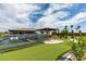 Backyard featuring a putting green, sand trap, pool and desert landscape at 5120 Lone View Pl, Las Vegas, NV 89149