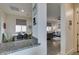 View of dining & living areas featuring modern furnishings, and natural light at 5120 Lone View Pl, Las Vegas, NV 89149