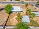 Overhead shot revealing lot layout, landscaping, and positioning within the neighborhood at 5867 Bunch St, Las Vegas, NV 89122