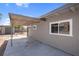 Backyard featuring a covered patio and detached shed at 5867 Bunch St, Las Vegas, NV 89122