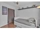 bedroom with a built-in bed with storage drawers and display shelf at 5965 Sierra Medina Ave, Las Vegas, NV 89139