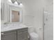 Bathroom featuring a vanity with a marble countertop, a sink, a toilet, and a glass-door shower at 6250 W Flamingo Rd # 51, Las Vegas, NV 89103