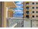 Unit has a private balcony with glass rails and views between buildings at 8255 S Las Vegas Blvd # 1404, Las Vegas, NV 89123