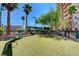 Well maintained dog park with equipment and artificial turf and lush landscaping near the condo building at 8255 S Las Vegas Blvd # 1404, Las Vegas, NV 89123