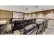 Comfortable home theater featuring plush leather seating, a large screen, and modern audiovisual equipment for an immersive viewing experience at 8255 S Las Vegas Blvd # 1404, Las Vegas, NV 89123
