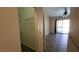 Bedroom featuring a closet, ceiling fan, and a sliding glass door leading to the backyard at 83 Rock Run St, Las Vegas, NV 89148