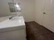 Bathroom featuring a single sink and white tiled countertops at 8940 Clairton Ct, Las Vegas, NV 89117