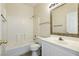 Bathroom featuring vanity, tiled floors, shower and tub combination at 9001 Picket Fence Ave, Las Vegas, NV 89143