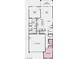 Layout of the first floor showing the kitchen, primary suite, living room, garage, and bedroom at 117 Tardando Ave, Henderson, NV 89015