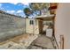 Outdoor storage shed provides secure space for tools and equipment in a fenced backyard at 1674 Palma Vista Ave, Las Vegas, NV 89169