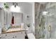 Modern bathroom featuring a glass shower, beautiful vanity, and tasteful decor at 2092 Wildwood Lake Street, Henderson, NV 89052