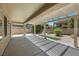 Covered back patio with landscaping at 2349 Orangeburg Pl, Henderson, NV 89044