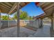Covered patio and gated entrance to the home at 3791 El Camino Rd, Las Vegas, NV 89103