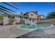 Backyard featuring a sparkling pool and patio, providing a serene escape for relaxation and recreation at 3791 El Camino Rd, Las Vegas, NV 89103