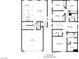 Detailed floor plan showcasing the layout of this two-story home's rooms and dimensions at 3808 Seyfert Ave, North Las Vegas, NV 89084