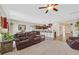 Open-concept living room flows into the kitchen, great for entertaining guests at 5226 Lignum Ave # 1, Pahrump, NV 89061