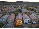 Stunning aerial view of a neighborhood showcasing well-maintained homes and beautiful landscaping, creating a welcoming community at 6546 American Flower St, Las Vegas, NV 89148
