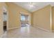 Bedroom with tile floors and sliding glass door to balcony with view at 7950 W Flamingo Rd # 2066, Las Vegas, NV 89147