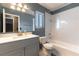 The bathroom features a tub and shower combination and a vanity at 812 Rio Poco Ct, Henderson, NV 89015