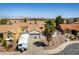 Exterior elevation showcasing a single Gathering home with a low maintenance yard and a RV parked on the driveway at 812 Rio Poco Ct, Henderson, NV 89015