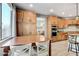 Kitchen breakfast nook with seating for two and lots of storage space at 8212 Swallow Falls St, North Las Vegas, NV 89085
