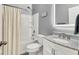 Full bathroom with tub-shower combination, modern vanity, and neutral color scheme at 1024 Fishing St, Henderson, NV 89011